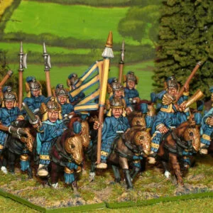 Heavy cavalry on unarmoured horses.