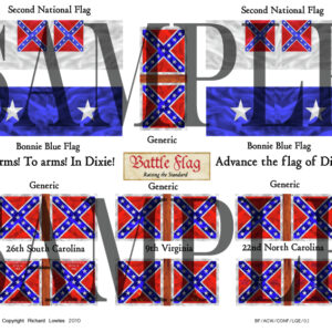 Second National Flags/Bonnie Blue Flags/Battle Flags