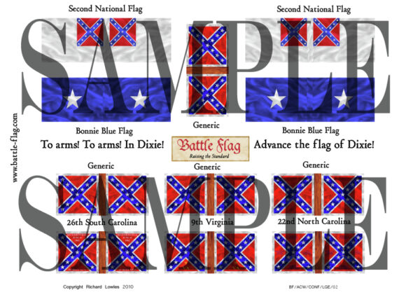 Second National Flags/Bonnie Blue Flags/Battle Flags