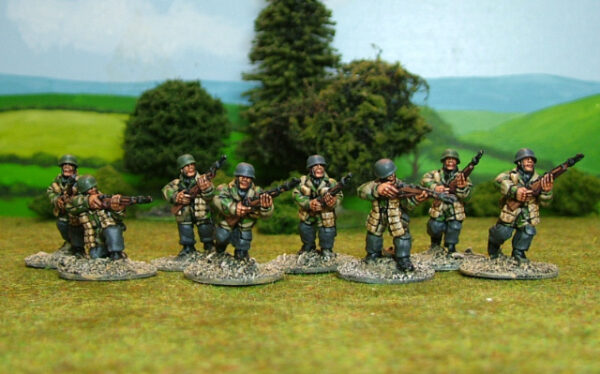 German Fallschirmjager paratroops with Rifles.