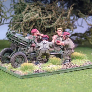 British Airborne 75mm Howitzer and crew.