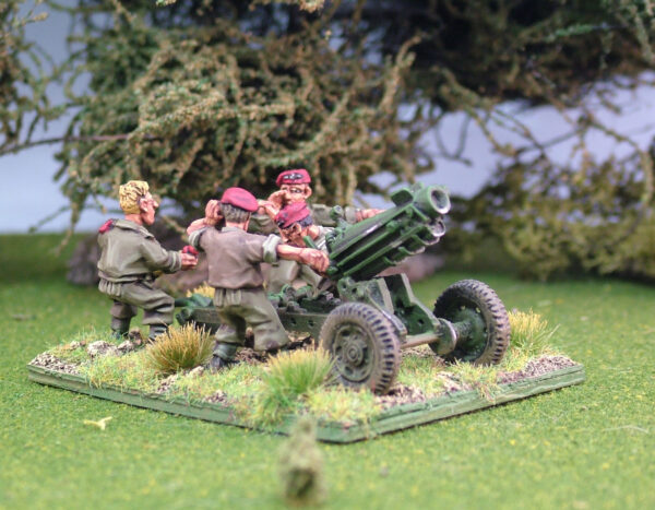 British Airborne 75mm Howitzer and crew.