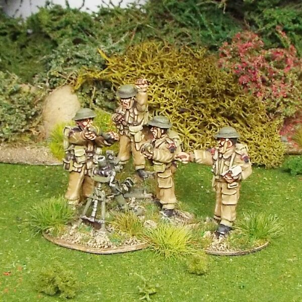 British 3" Mortar and 4 crew.