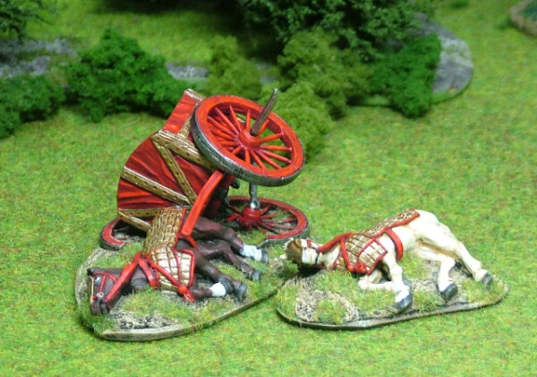 Wrecked scythed chariot