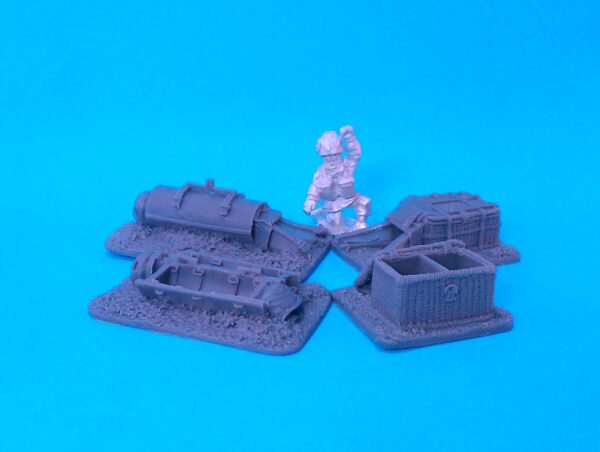 Cargo Containers and Paratrooper.