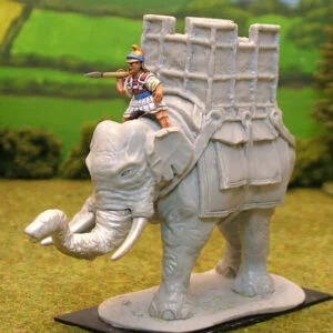 Indian Elephant with tower right leg raised