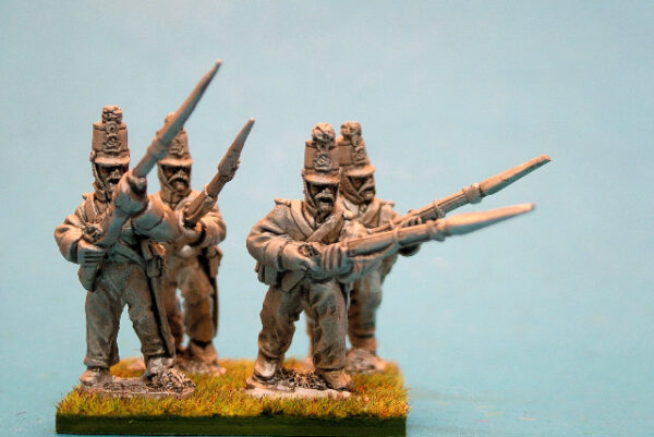 Mexican Militia infantry advancing.