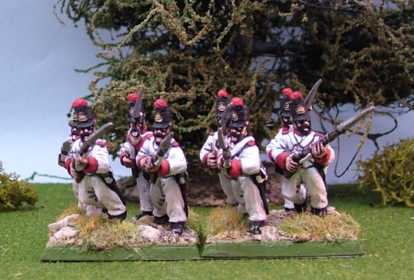 Mexican Militia infantry advancing.