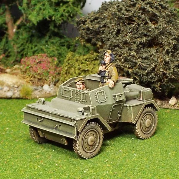 Daimler Dingo Scout Car MKII with driver and standing commander.