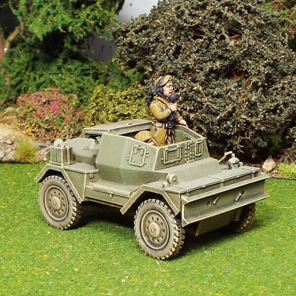 Daimler Dingo Scout Car MKII with driver and standing commander.