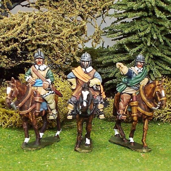 Mounted Officers Wearing Assorted Helmets.