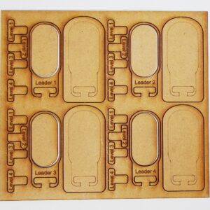 Mounted Leader base 1-4 25 x 50mm Pill Shaped Base.