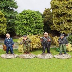 Sir Winston Churchill , Kurt Steiner ,Major Corcoran and aide.