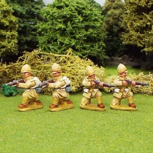 British Infantry kneeling firing.