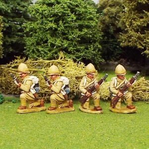 British Infantry kneeling at the ready.